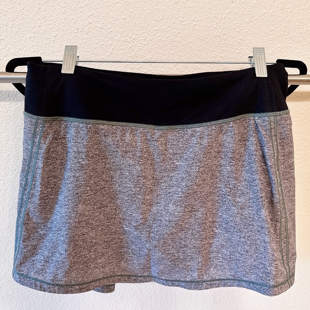 Lululemon Pace Rival Skirt, 15” length, Heather Lux Multi Black